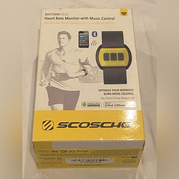 New Scosche RhythmPulse Heart Rate Monitor with Music Control RTHMA1.5 Yellow - Picture 7 of 14